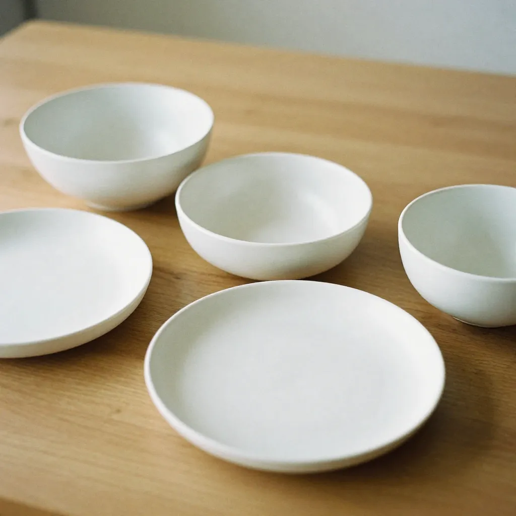 Minimalistisch keramisch dinerservies